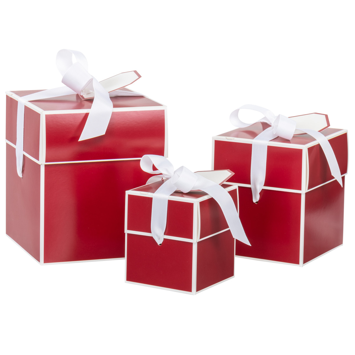 Image des boîtes cadeaux rouges à rabat