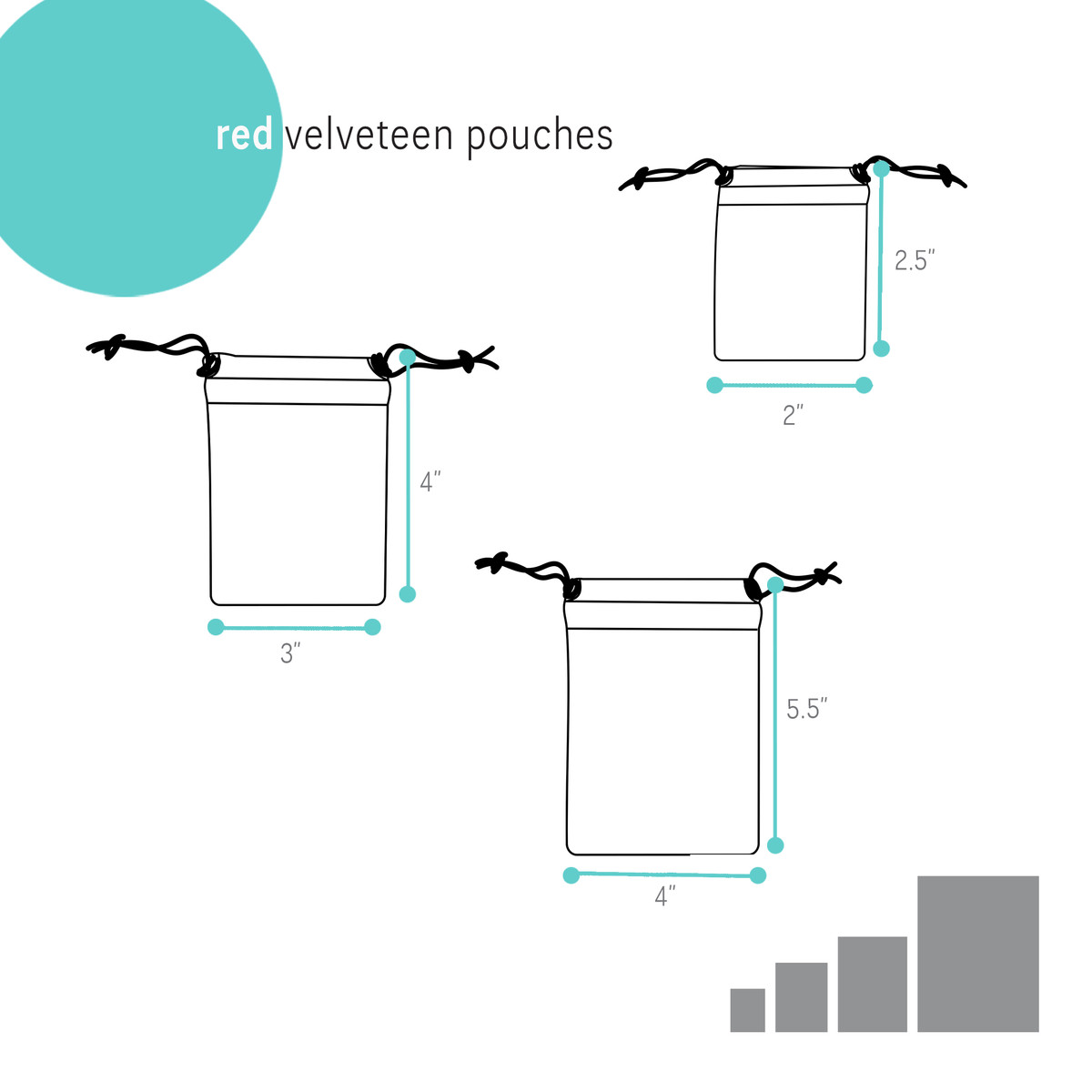 Image of Red Velveteen Pouches