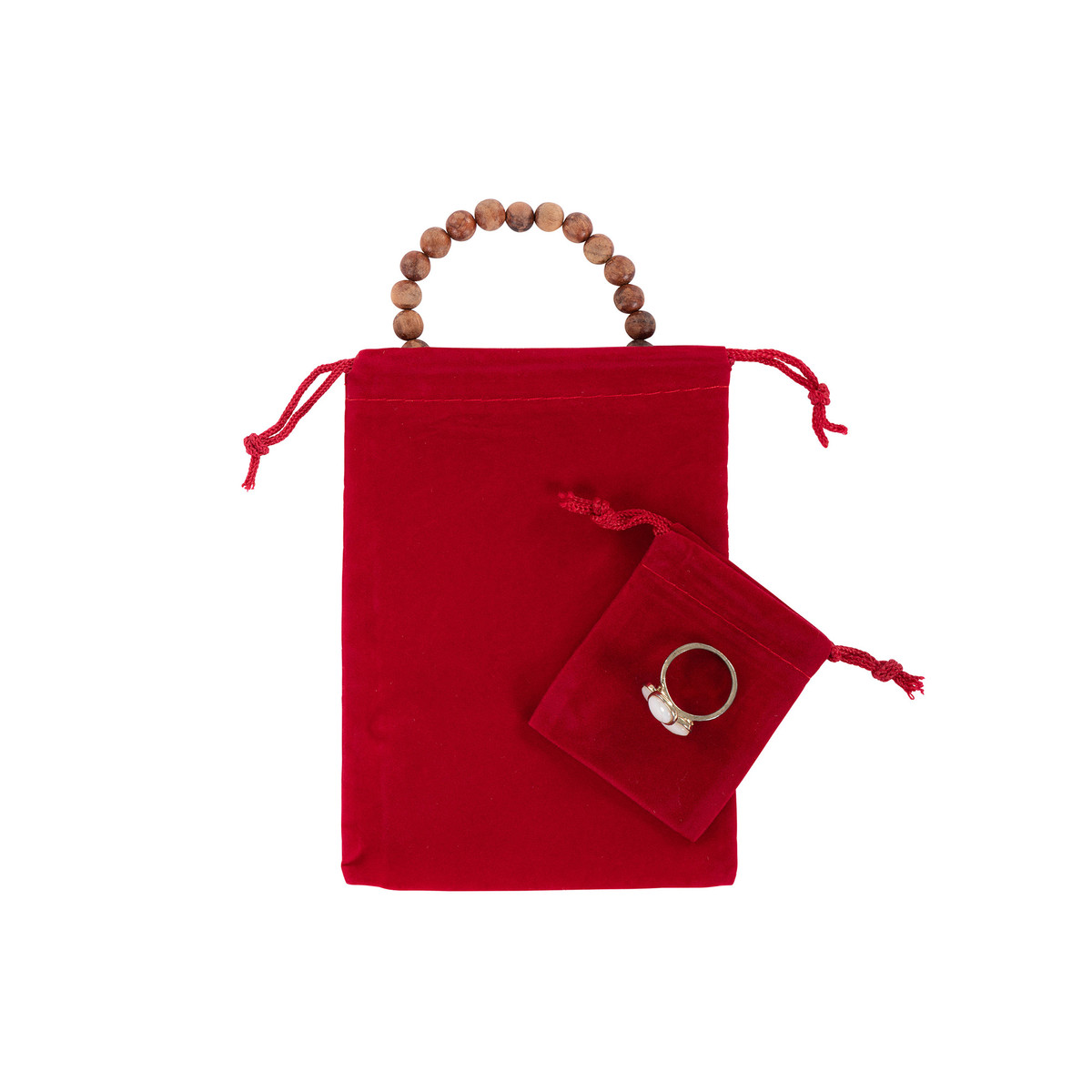 Image of Red Velveteen Pouches