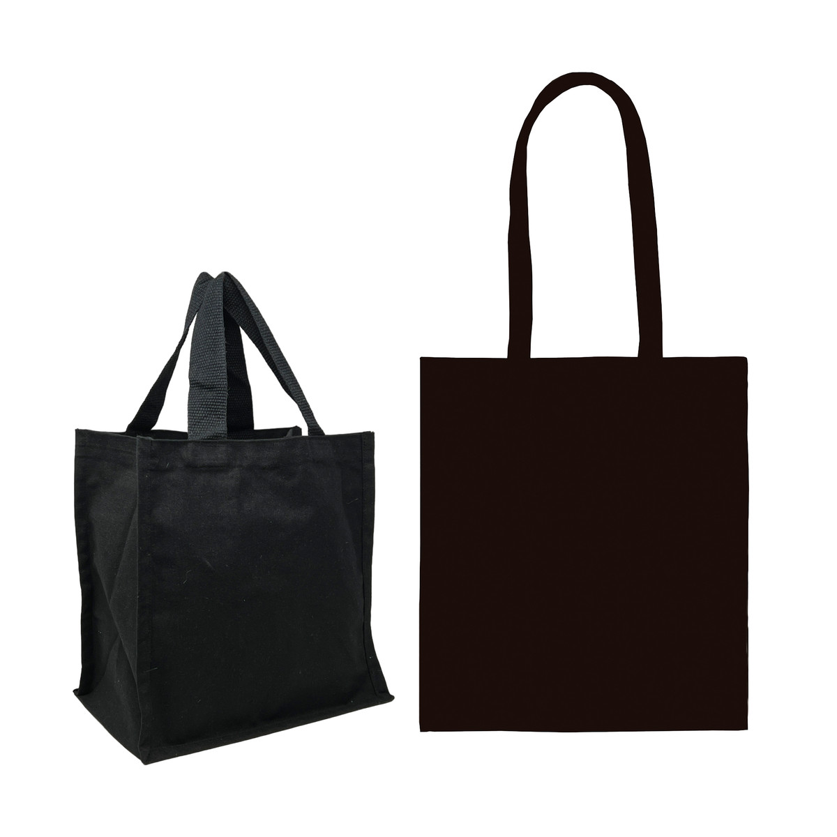 Image of Black Cotton Totes