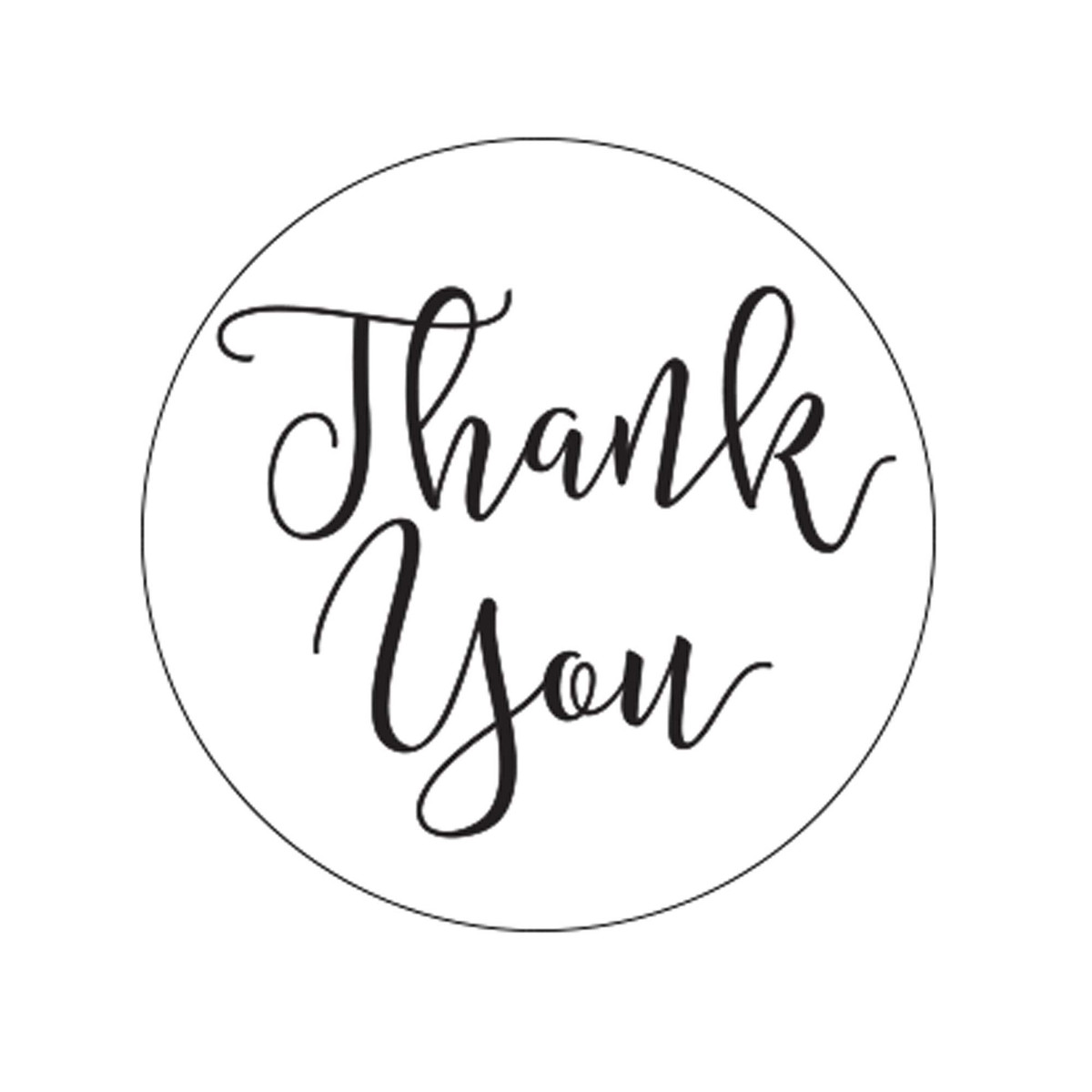 Image of White Thank You Stickers