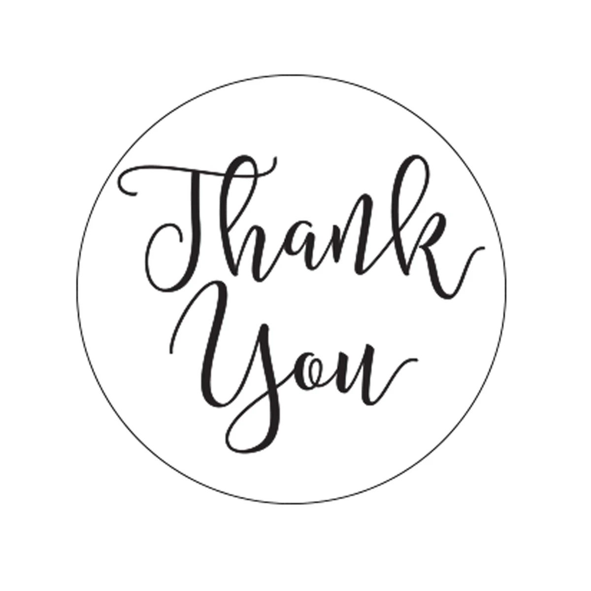 Image of White Thank You Stickers