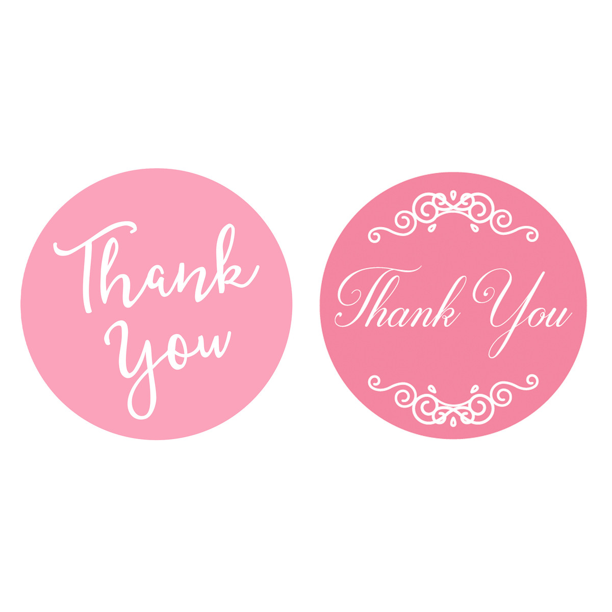 Image of Pink Thank You Stickers