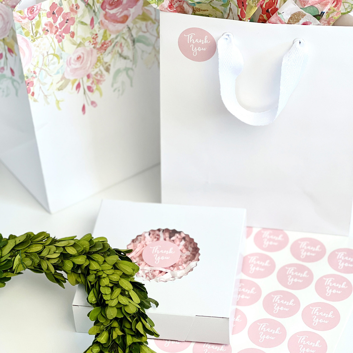 Image of Pink Thank You Stickers