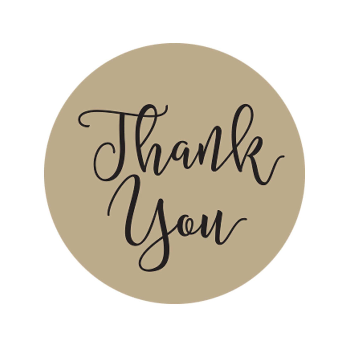 Image of Kraft Thank You Stickers