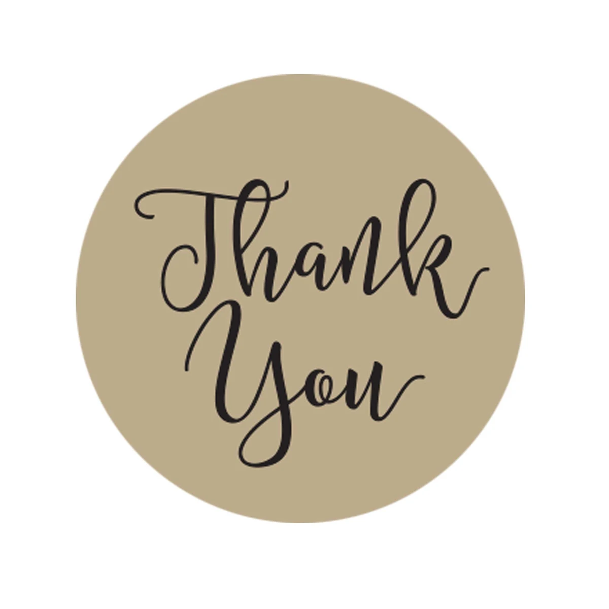 Image of Kraft Thank You Stickers
