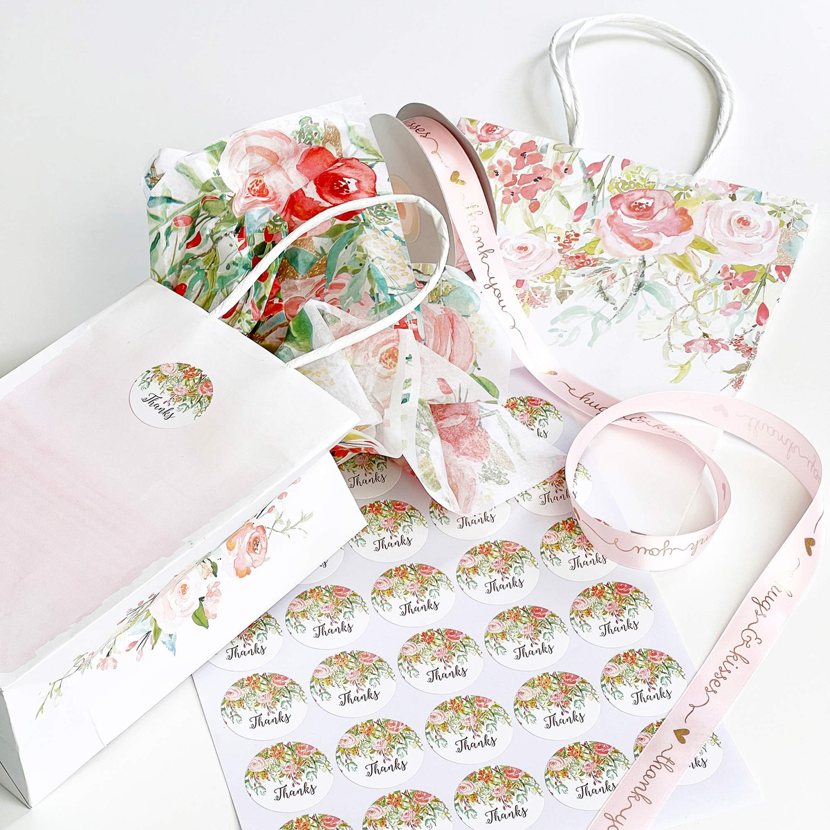 Image of Floral Thank You Stickers