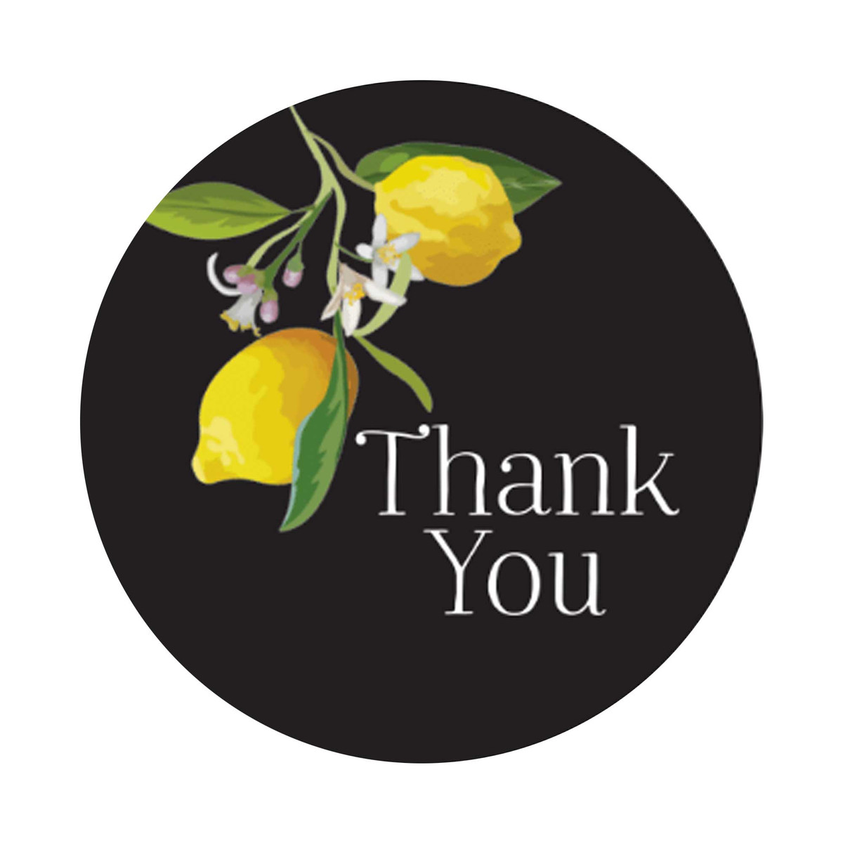 Lemons on Black - 1.5in.
