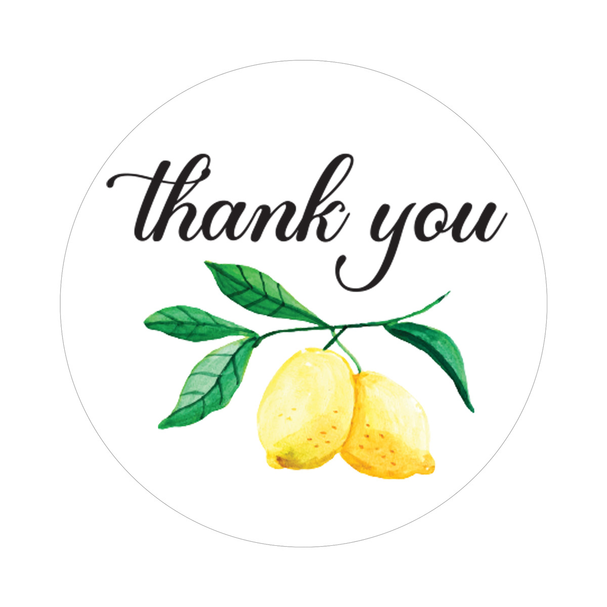 Lemons on White - 1.5in.