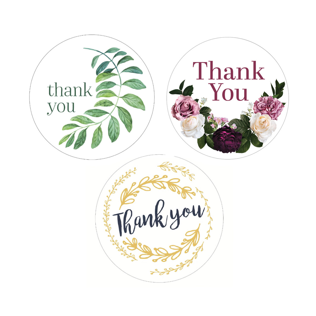 Image of Floral Thank You Stickers