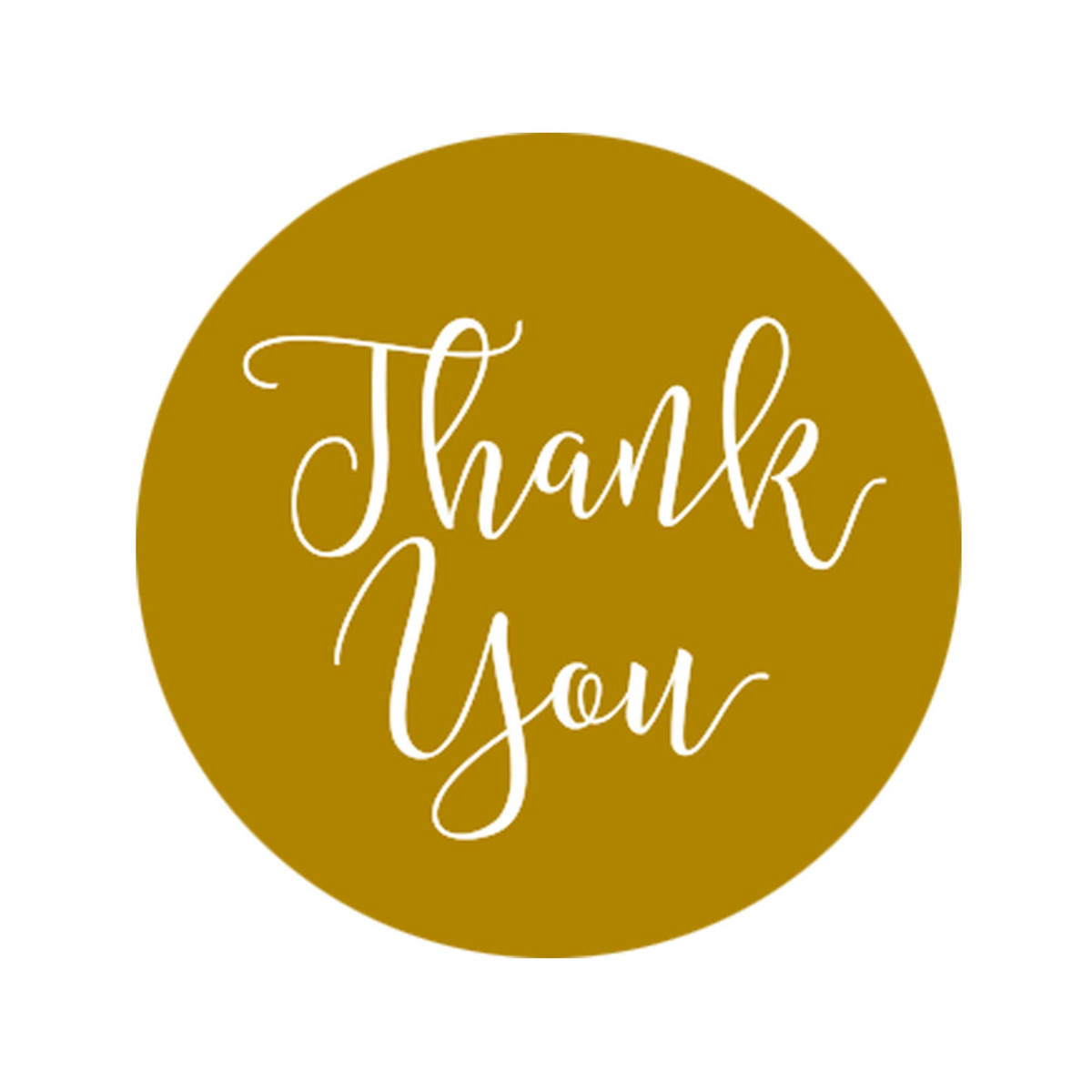 Image de Gold Thank You Stickers