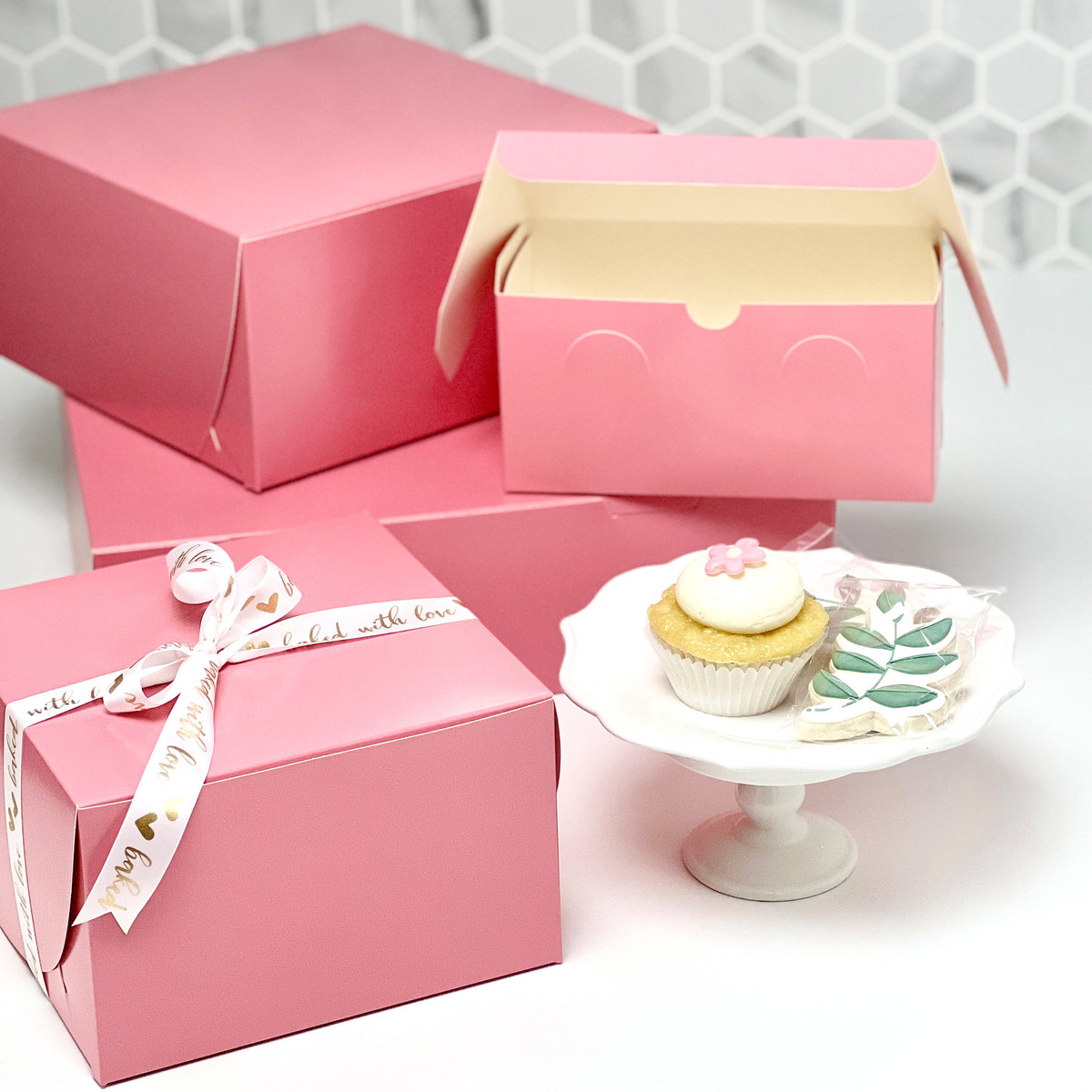 Image of Pink Bakery Boxes