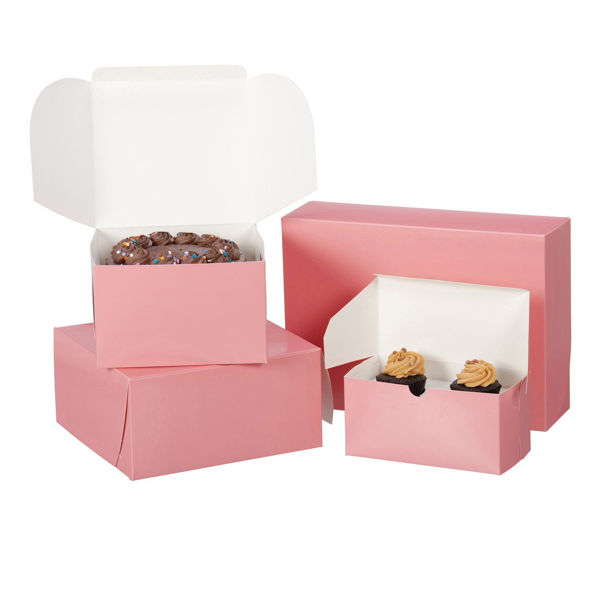 Image des boîtes à pâtisserie roses