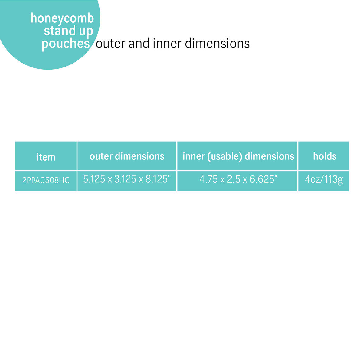 Image of Honeycomb Stand Up Pouches