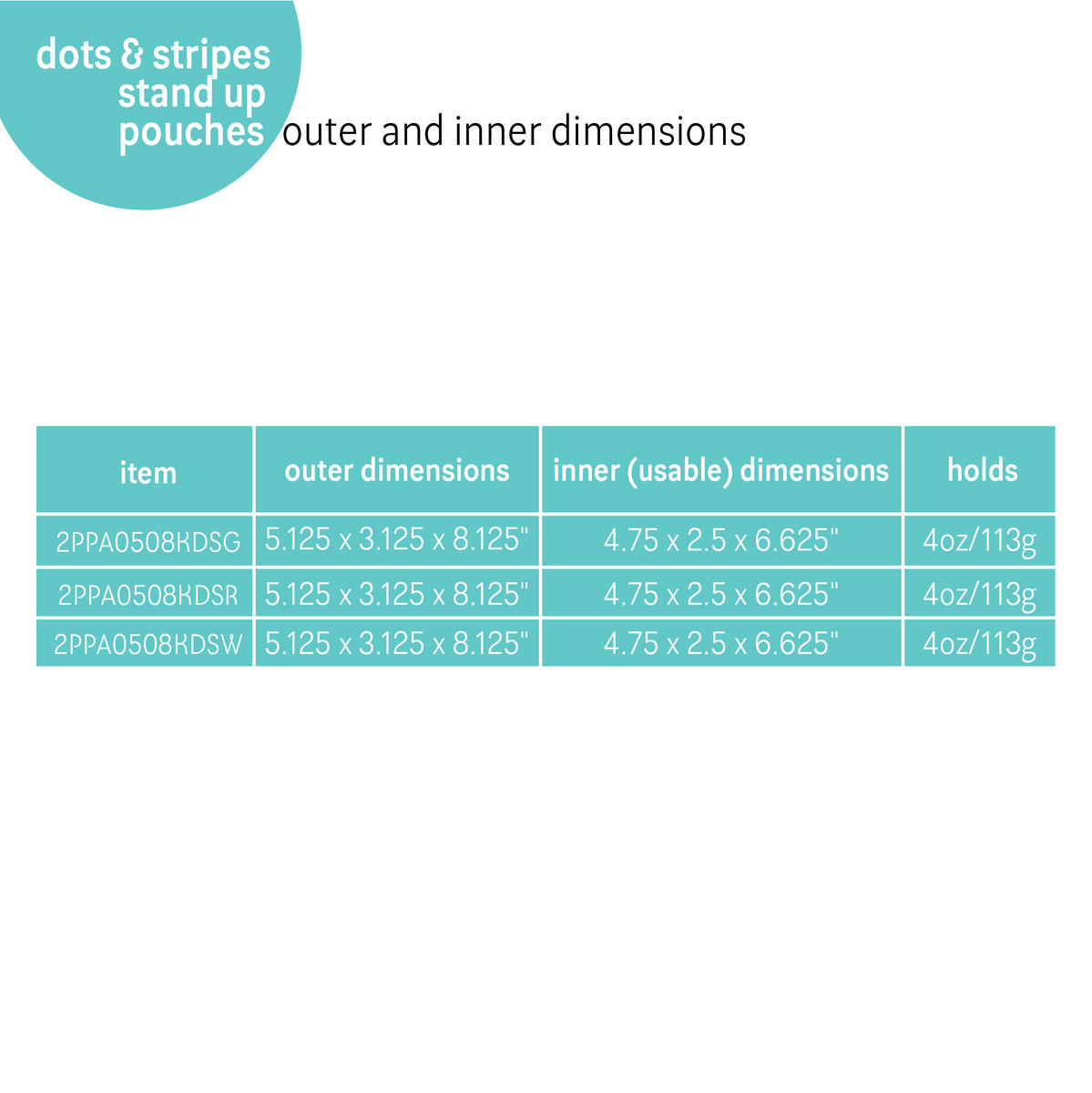 Image of Dots & Stripes Stand Up Pouches