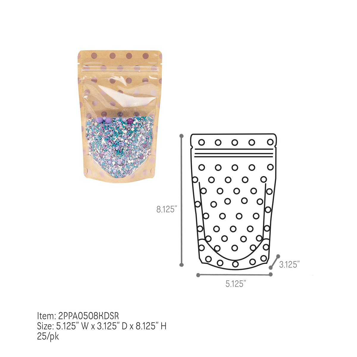 Rose Gold Dots & Stripes - 4oz