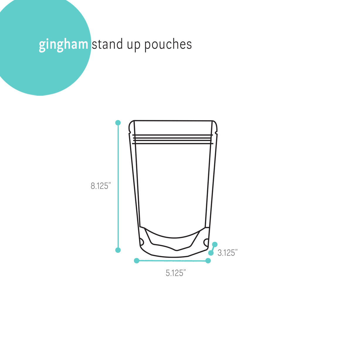 Image of Gingham Stand Up Pouches