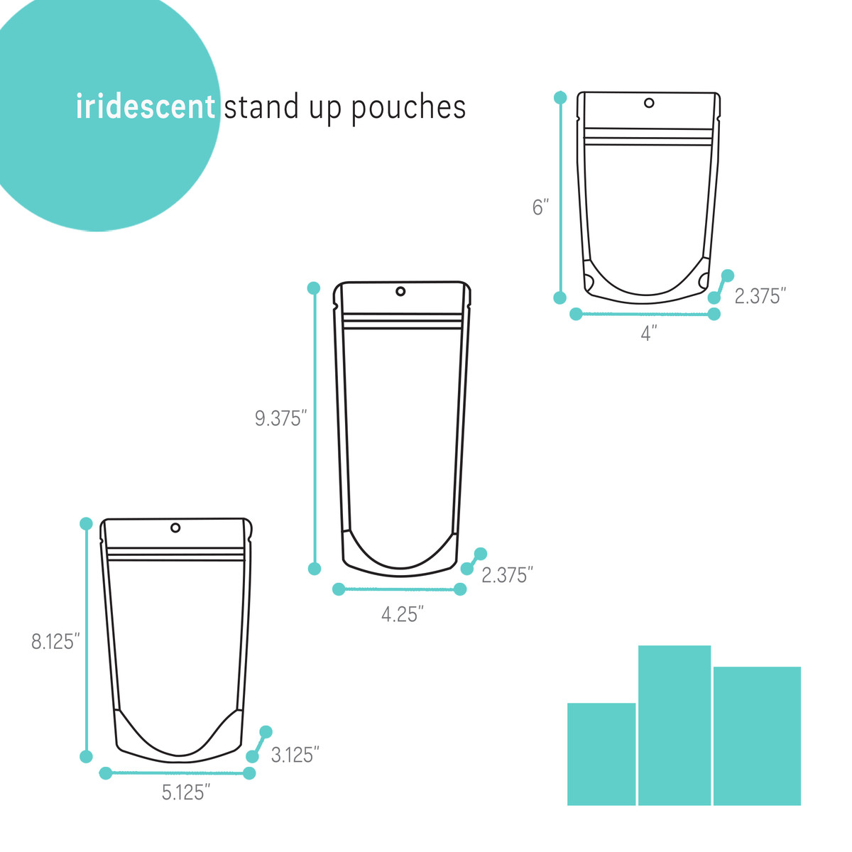 Image of Iridescent Stand Up Pouches