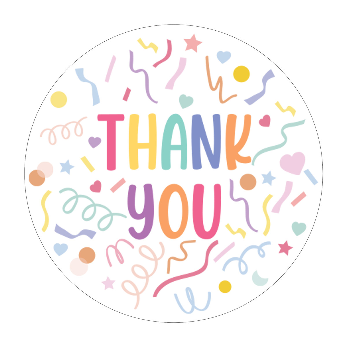 Image of Confetti Thank You Stickers
