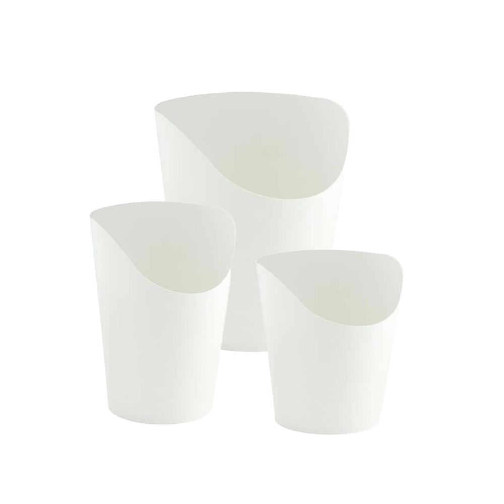 Image of White Paper Scoop Cups