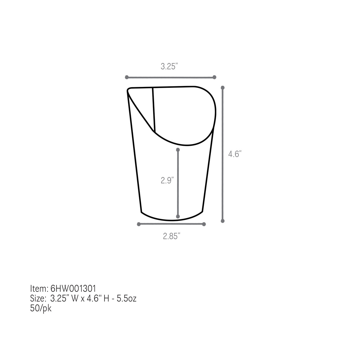 Image of White Paper Scoop Cups