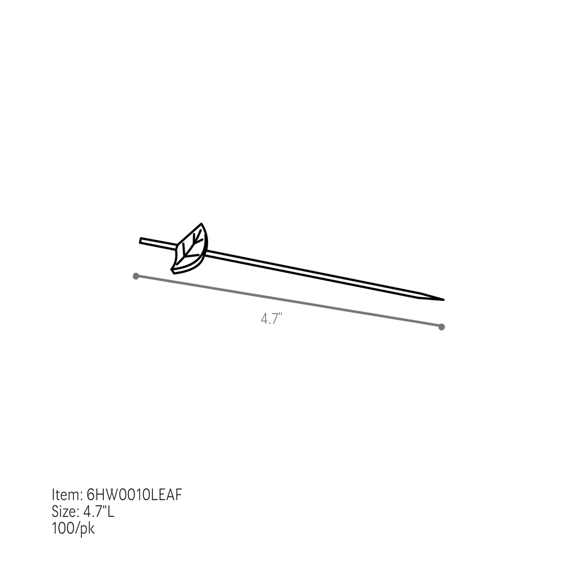 Bamboo Leaves - 4.7in.