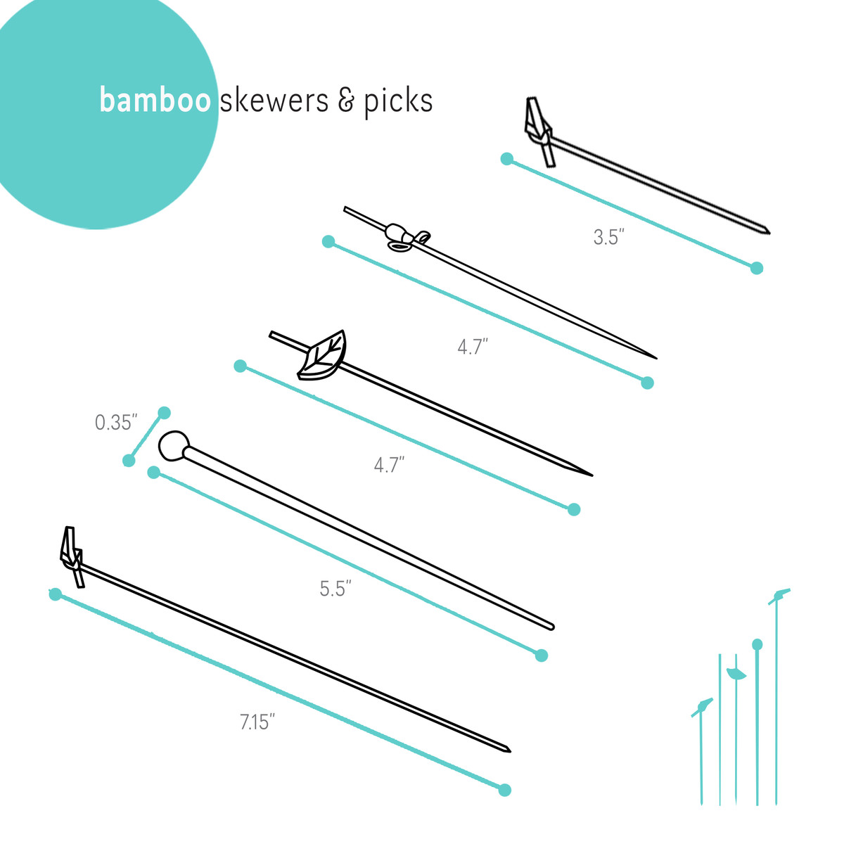 Image of Bamboo Skewers & Picks