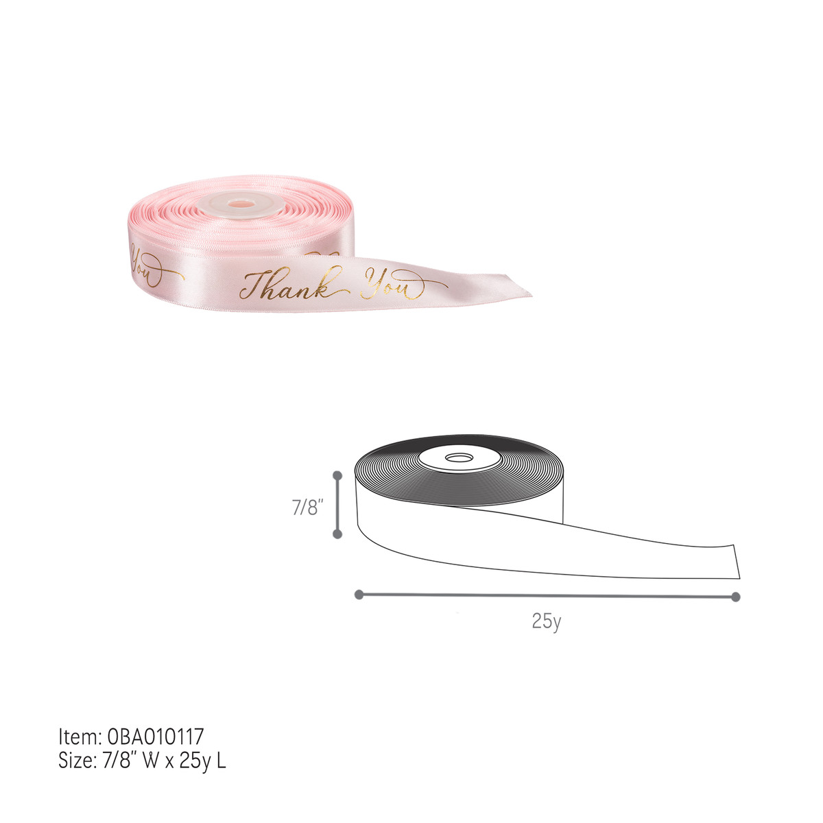 Pink - 7/8in x 25yd