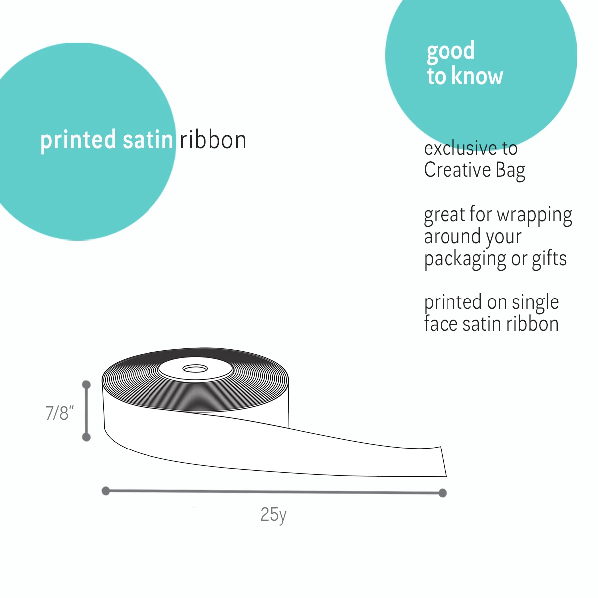 White - 7/8in x 25yd