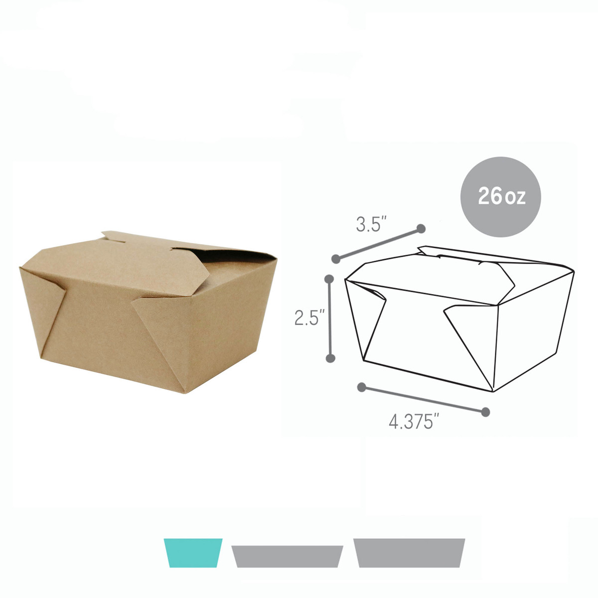 4-3/8 x 3.5 x 2.5in.