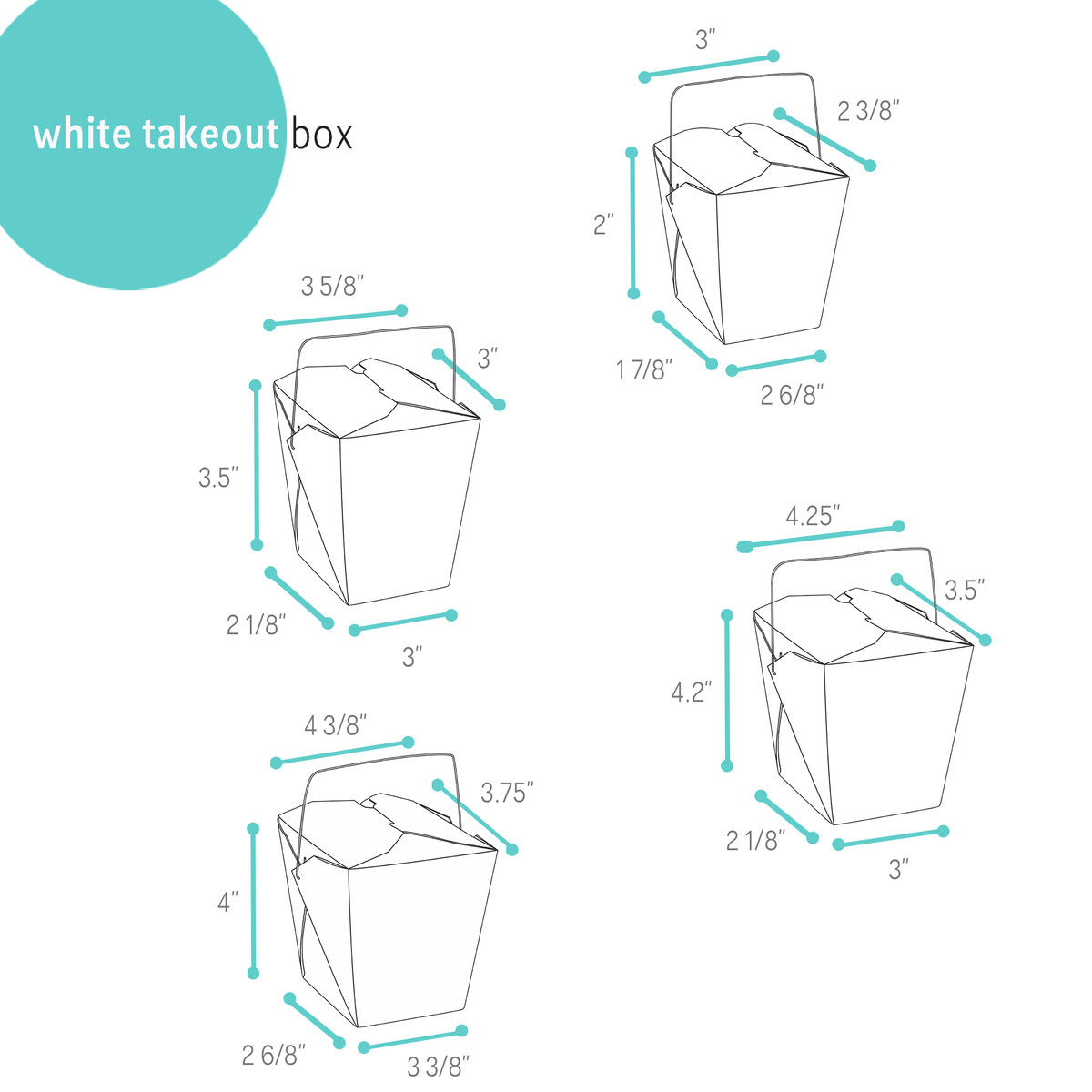Image of White Takeout Boxes