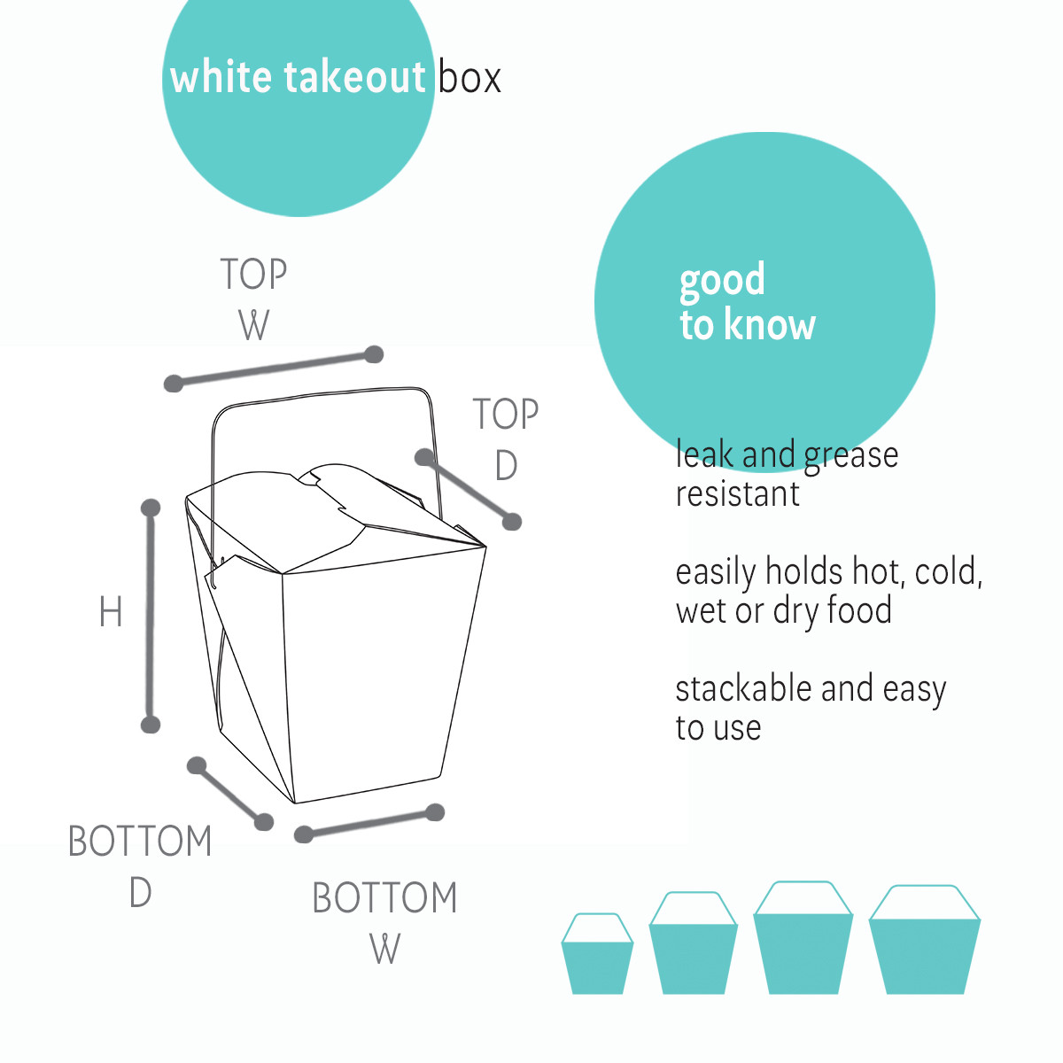 Image of White Takeout Boxes