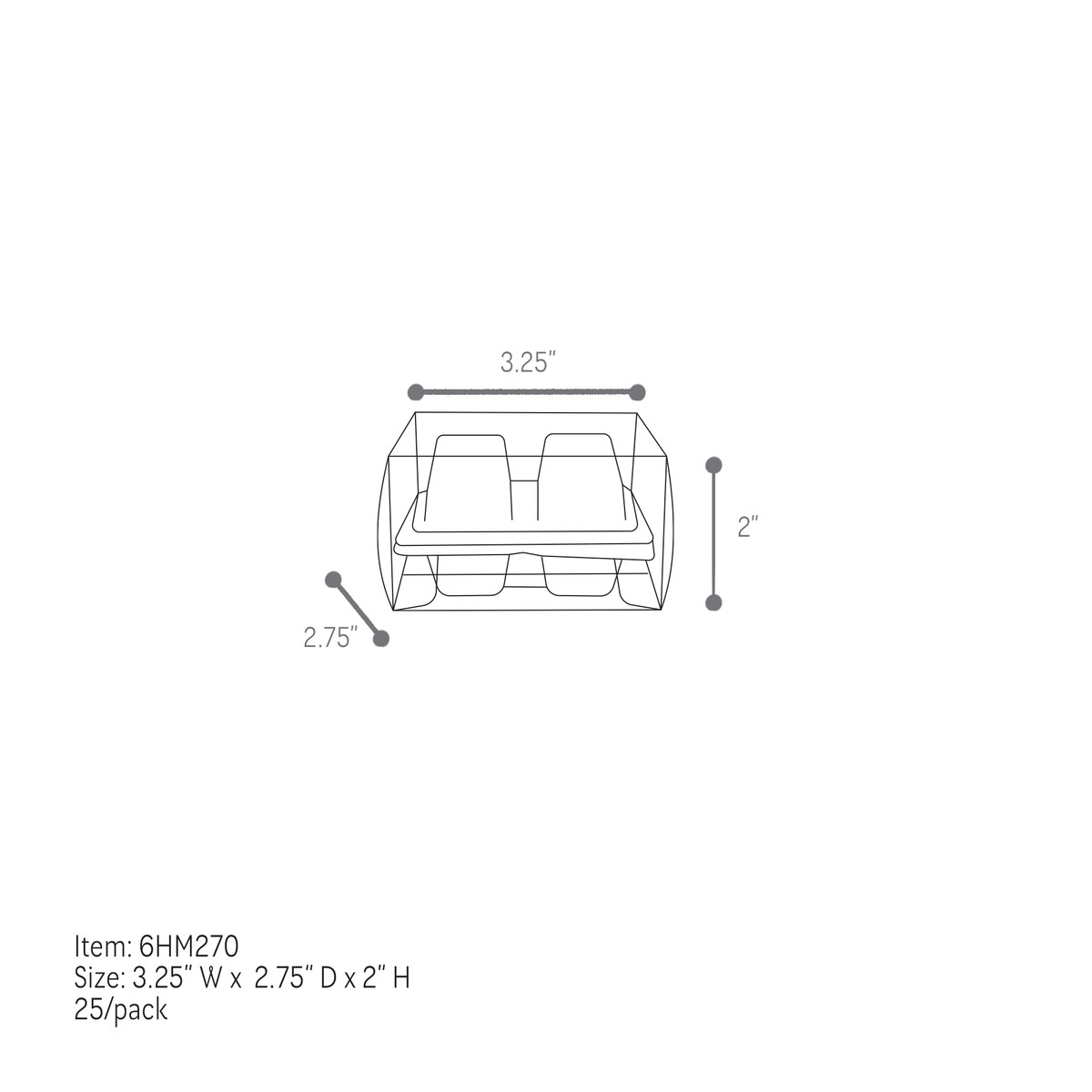 2 Macarons - 2.75 x 3.25 x 2in.