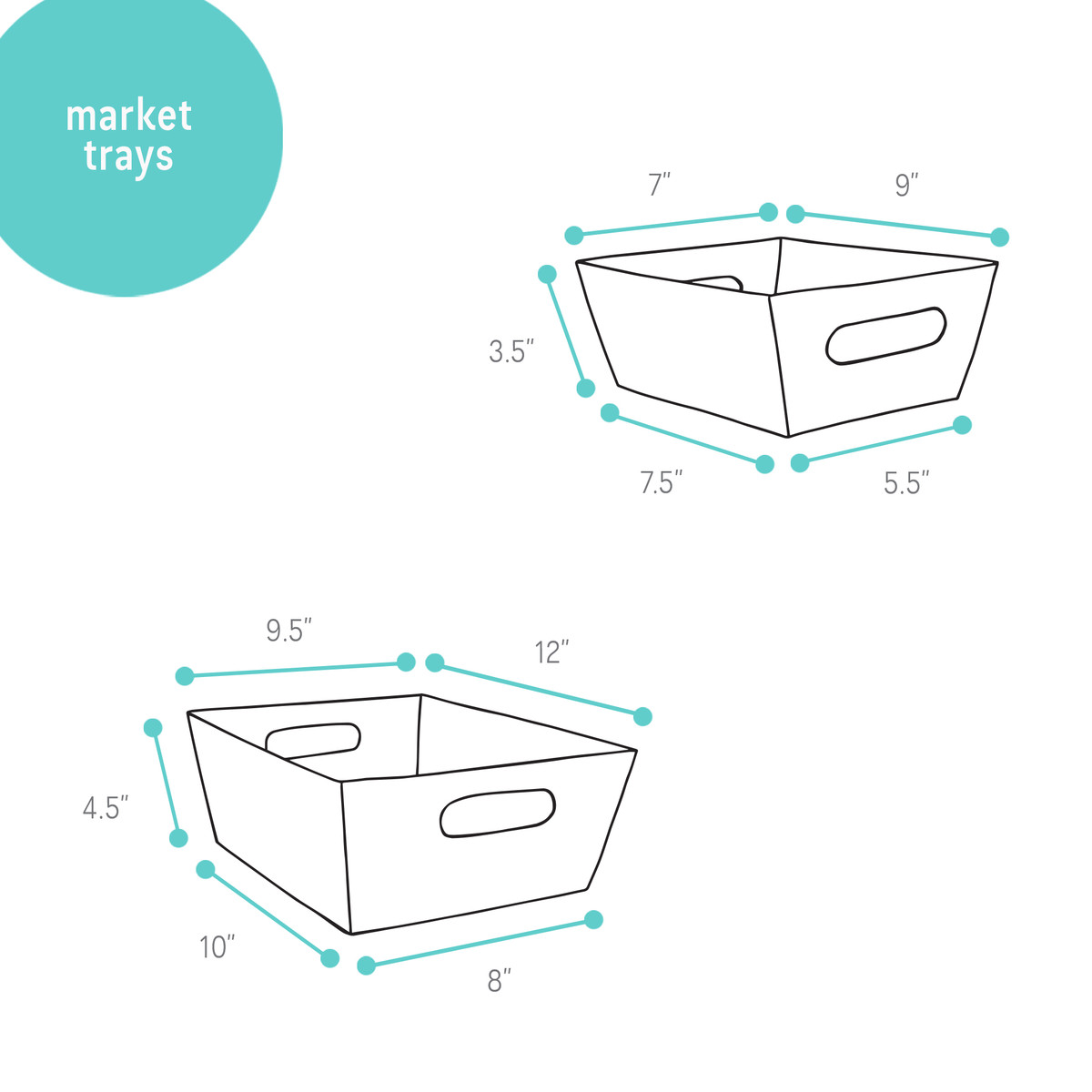 Image of Striped Market Trays