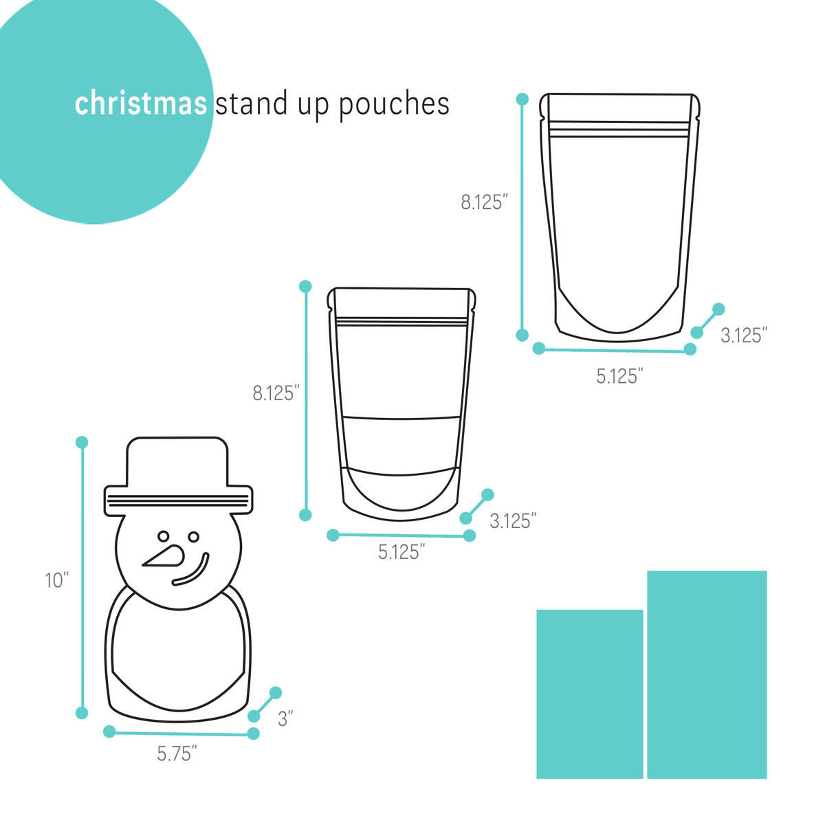 Image of Christmas Stand Up Pouches