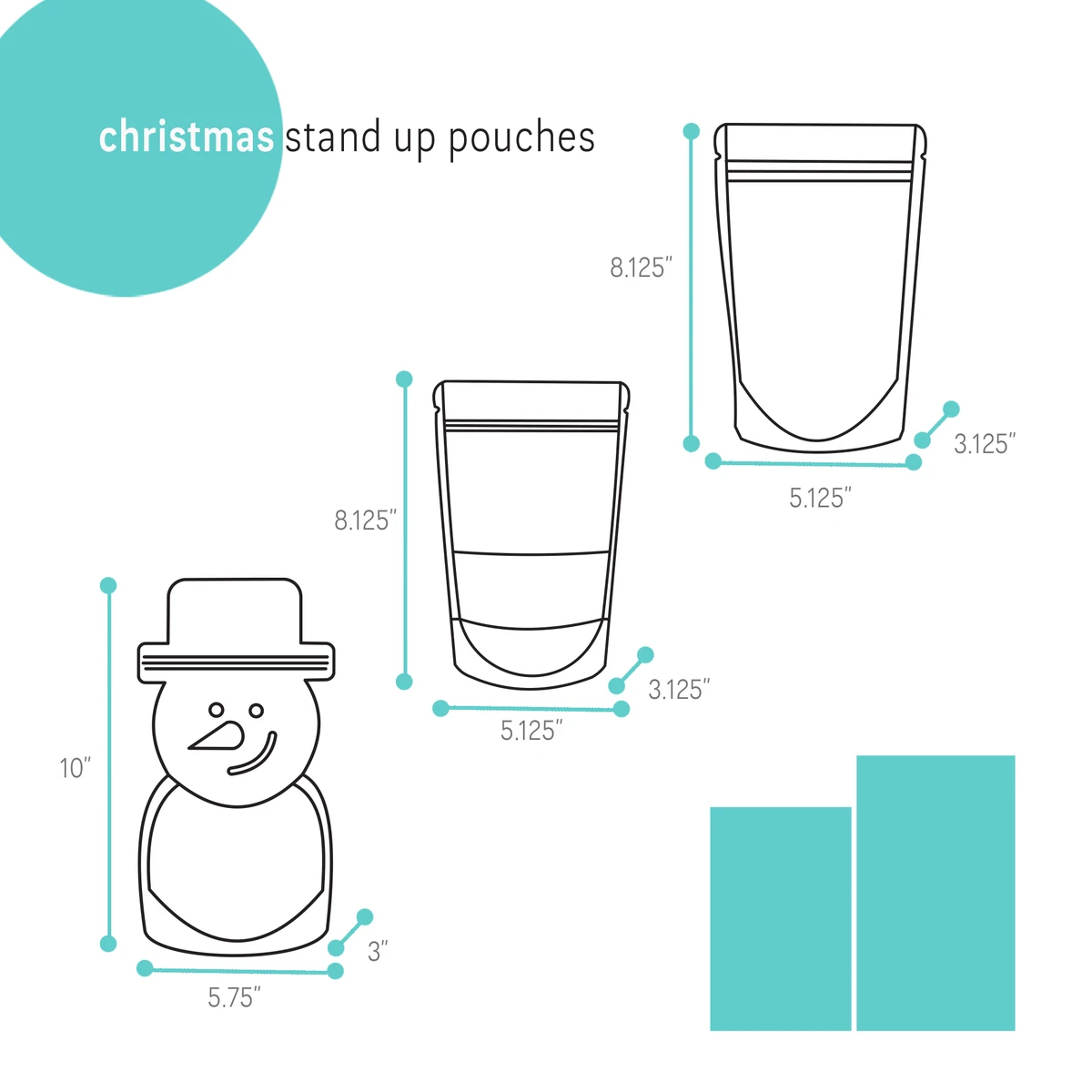 Image of Christmas Stand Up Pouches