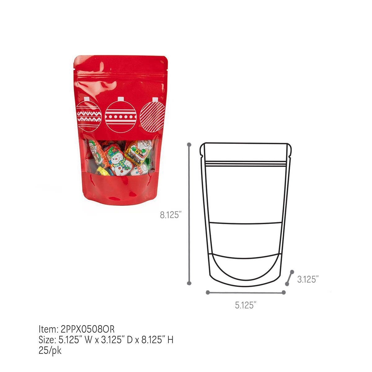 Ornaments on Red - 4oz