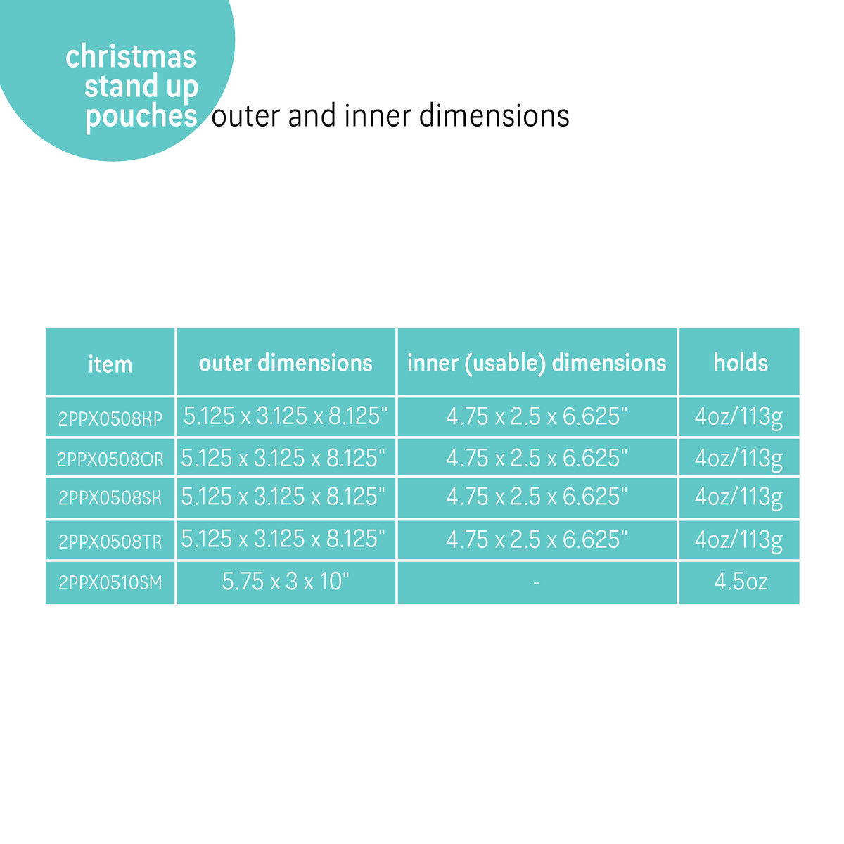 Image of Christmas Stand Up Pouches