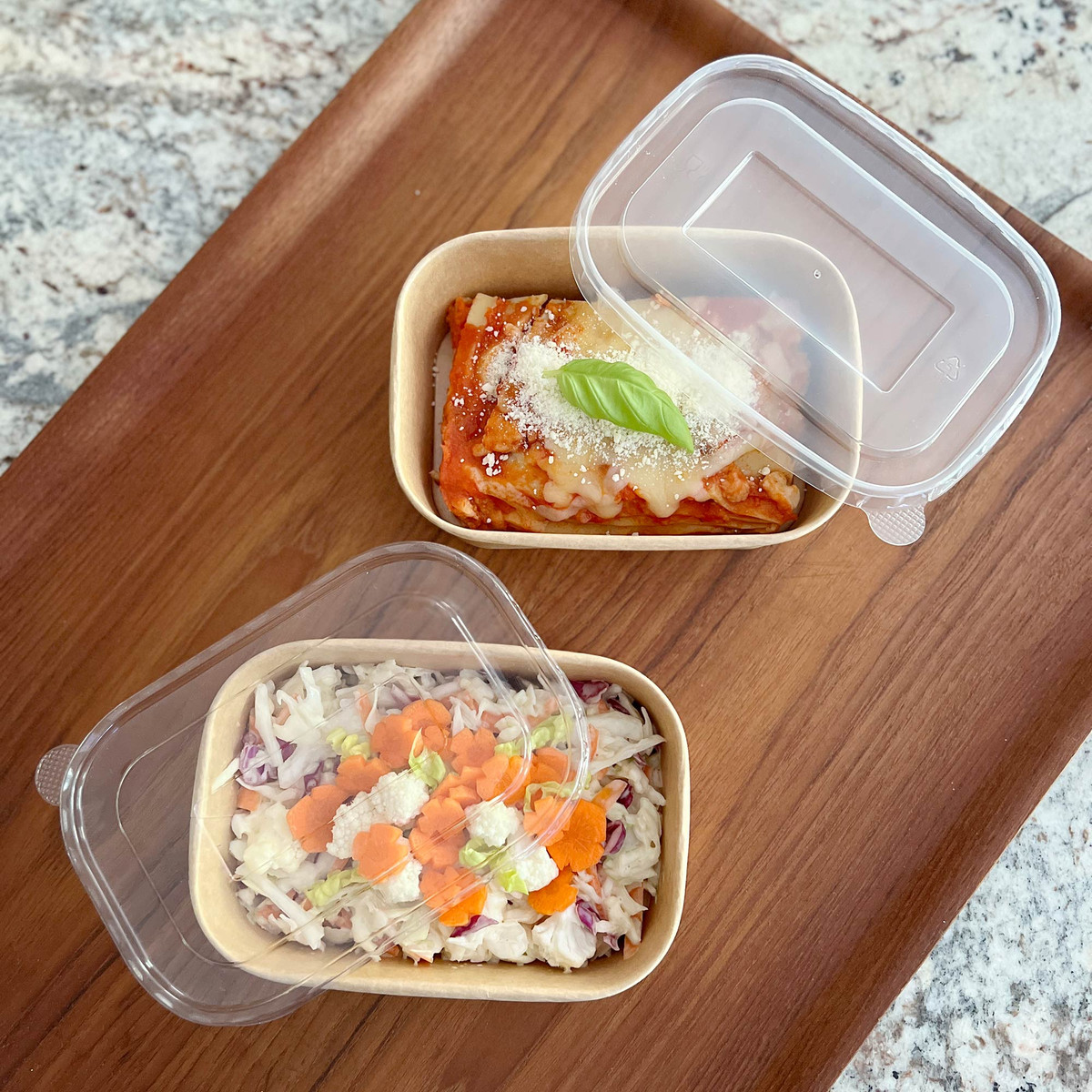 Image of Kraft Rigid Take Out Containers