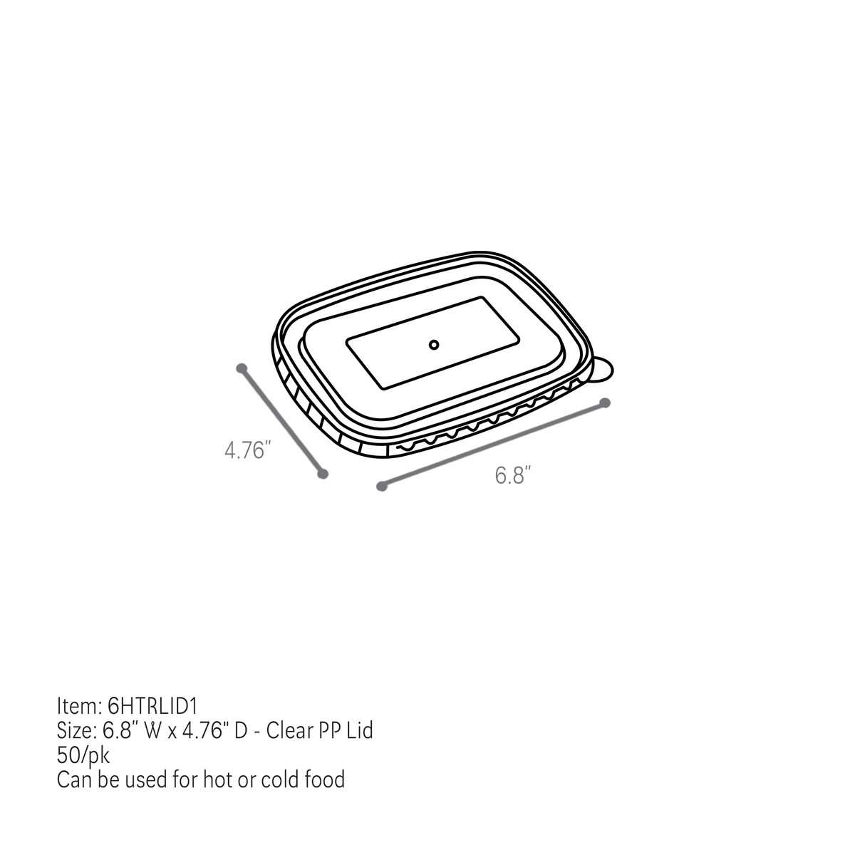 Vented Frosted Hot or Cold Lid