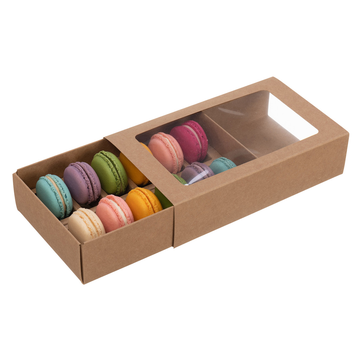 8.25 x 5 x 2in - Fits 12 macarons