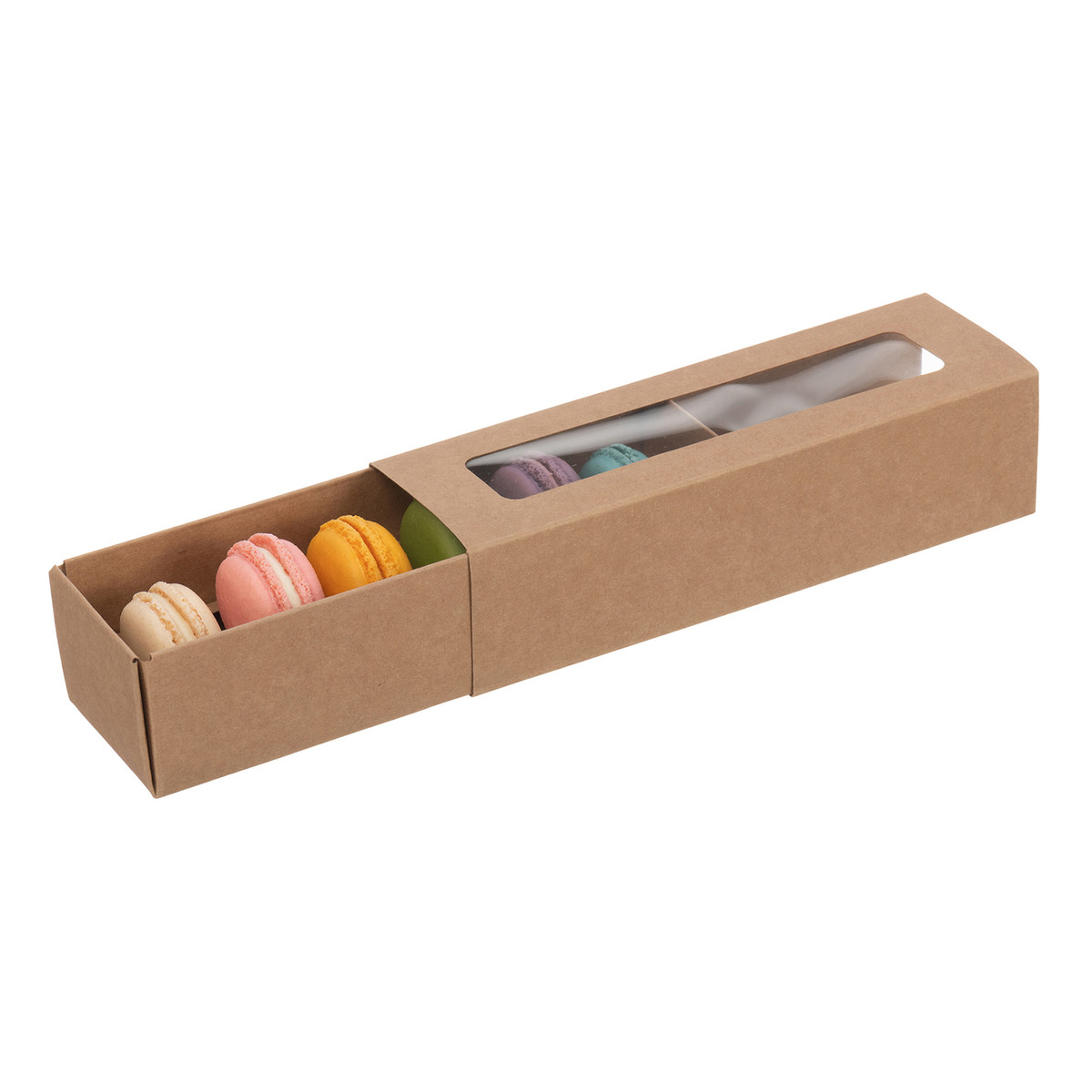 8.25 x 2.5 x 2in - Fits 6 macarons