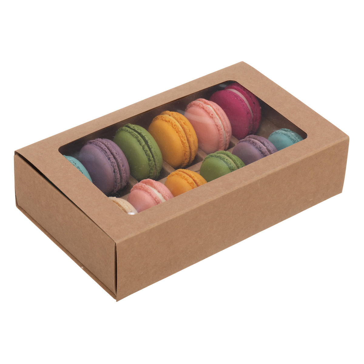 8.25 x 5 x 2in - Fits 12 macarons 8.25 x 5 x 2in - Fits 12 macarons