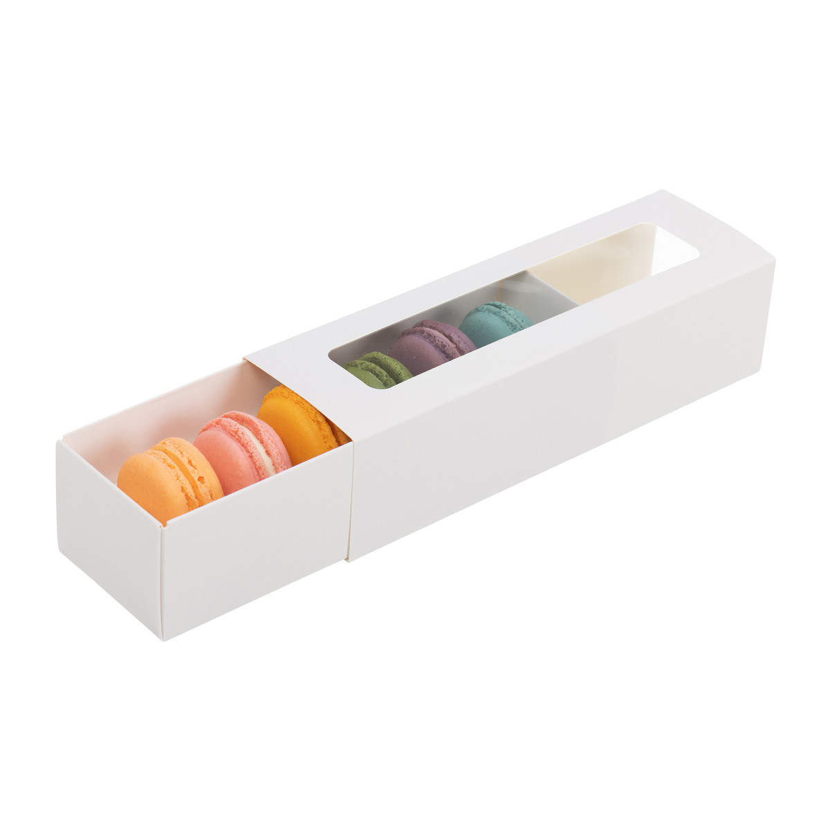 8.25 x 2.5 x 2in - Fits 6 macarons