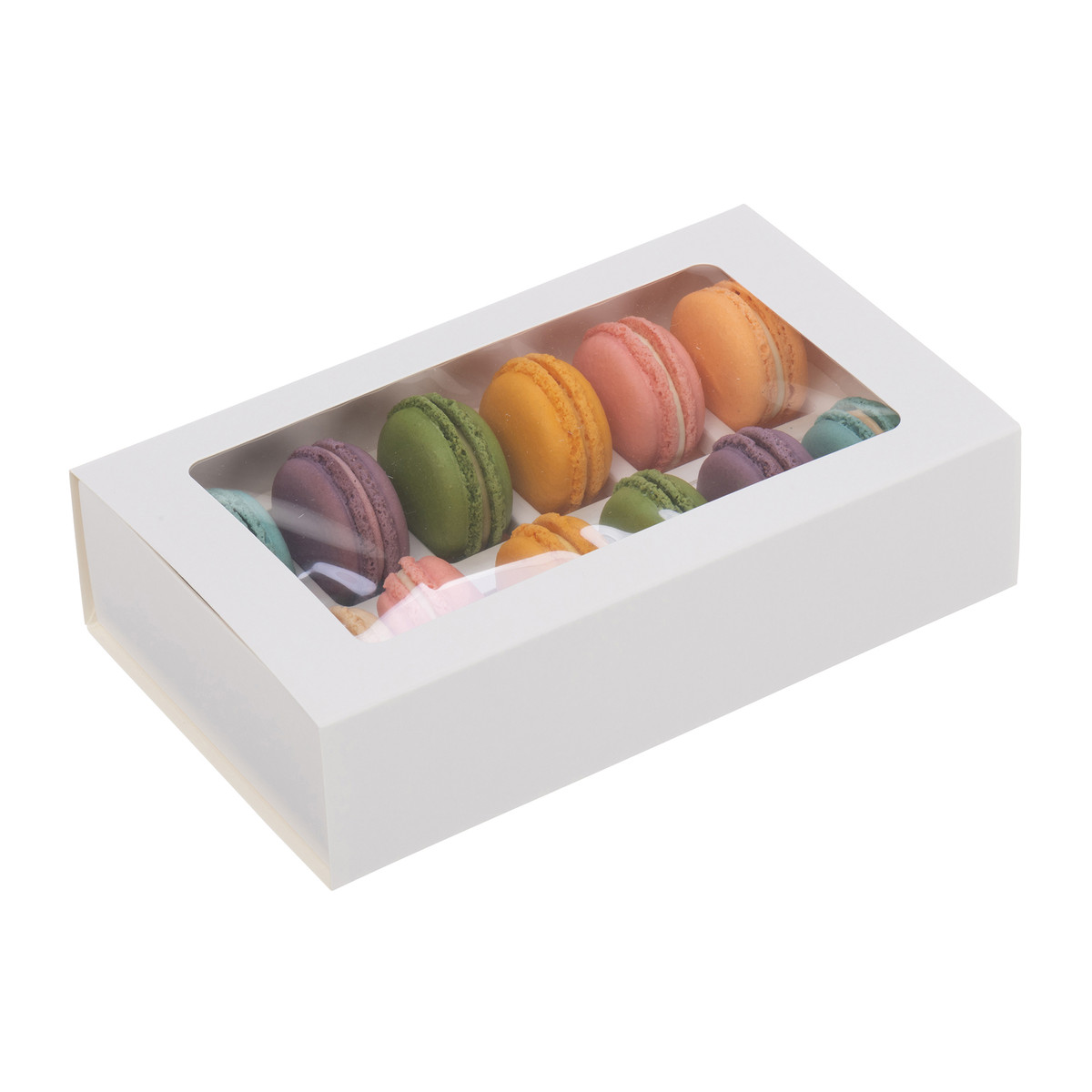 8.25 x 5 x 2in - Fits 12 macarons