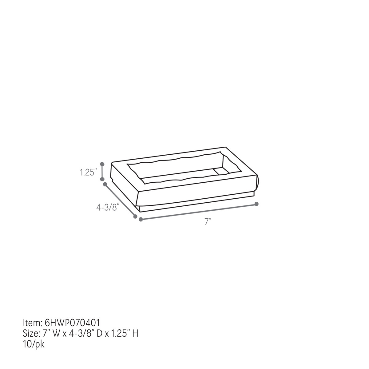7 x 4-3/8 x 1.25in. - 2pc