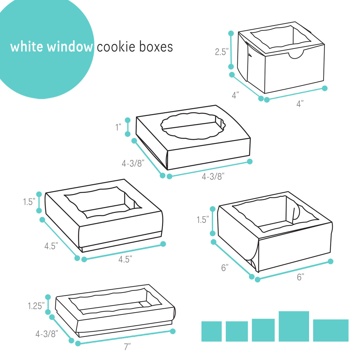 Image of White Window Cookie Boxes
