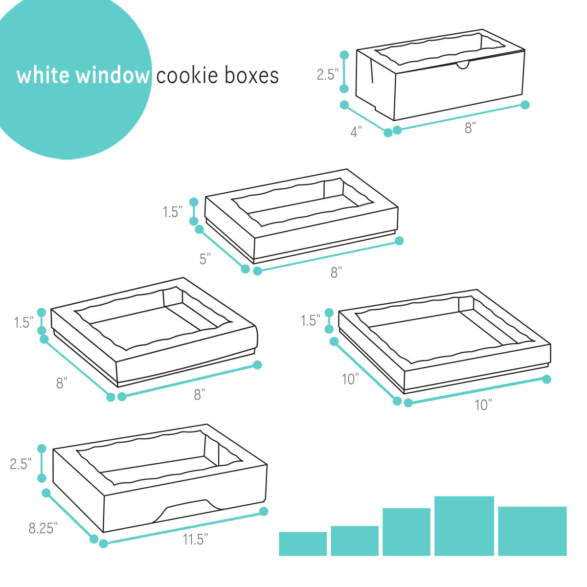 Image of White Window Cookie Boxes