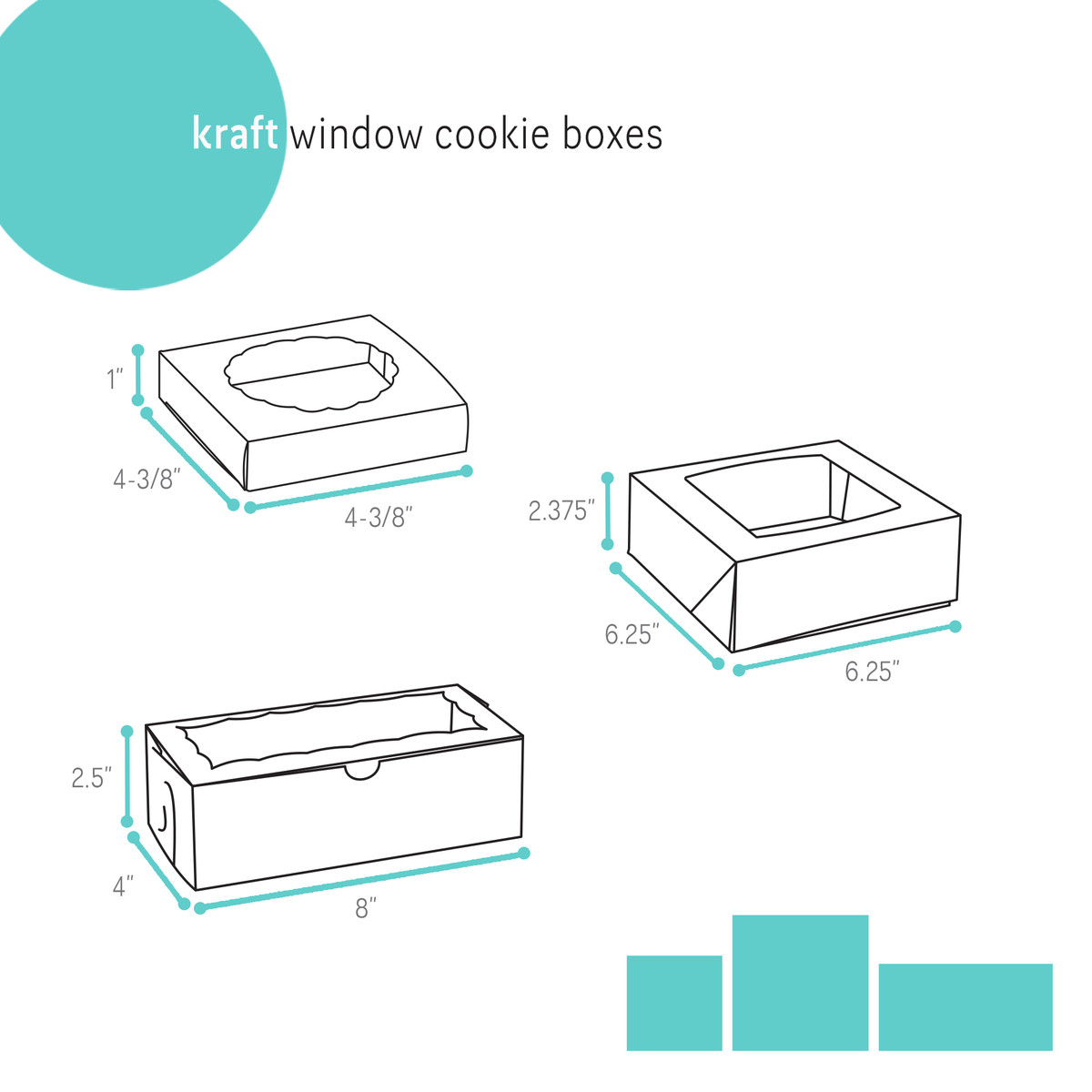 Image of Kraft Window Cookie Boxes