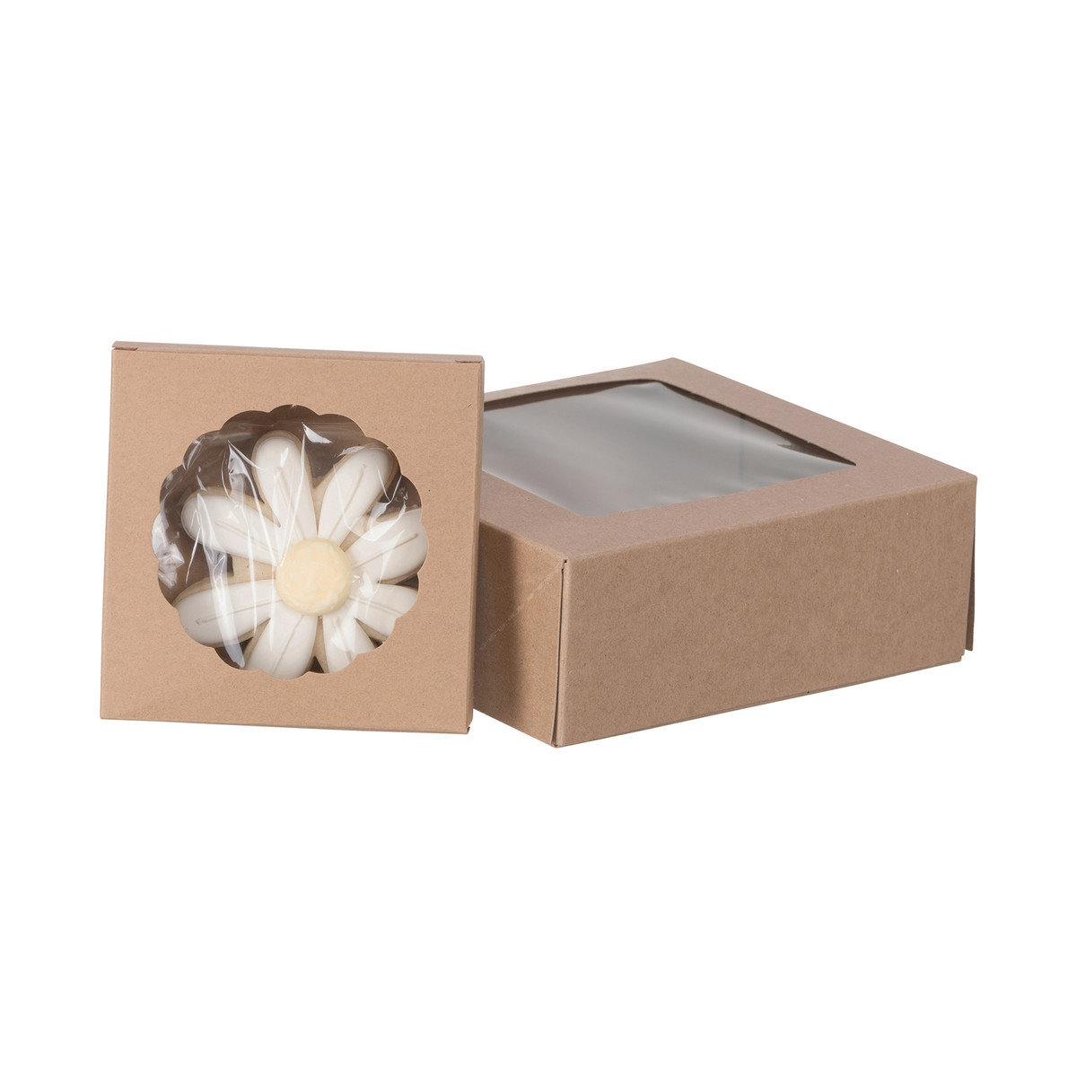 Image of Kraft Window Cookie Boxes Image of Kraft Window Cookie Boxes